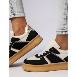 Klasické tenisky žen na Platfom Black černý 2