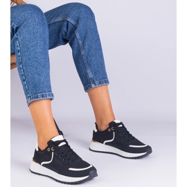 Tenisky černochů se zlatým vložením černá 1 Tenisky černochů se zlatým vložením černá 1