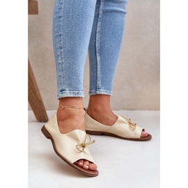 ZAZOO 2660 Kožená balerína ženská lehká béžová béžový 2