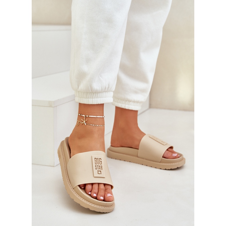 Dámské pantofle Big Star LL274A210 BEIGE béžový 1