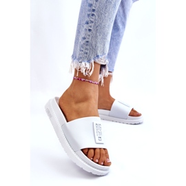 Dámské pantofle Big Star LL274428 Bílé bílý 1