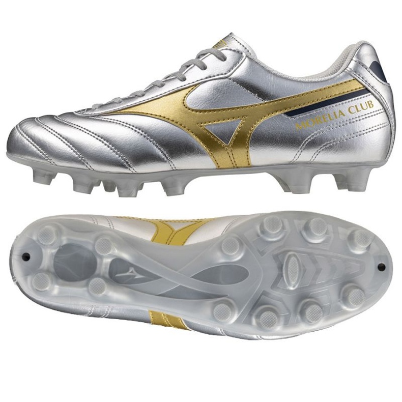 Mizuno Morelia II Club FG P1GA251604 Fotbalové boty stříbrný 1