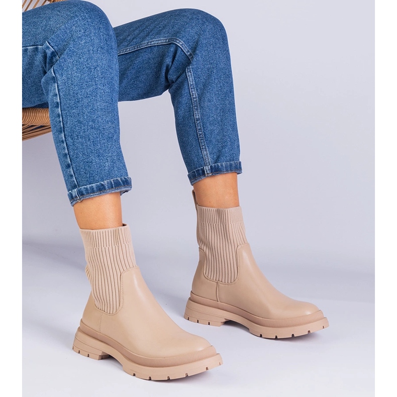 Hnědé boty s horním materiálem hnědý 1