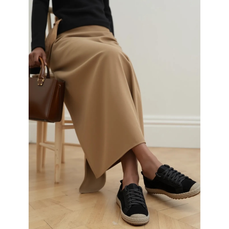 Dámská espadrilles noir krajka černá 1