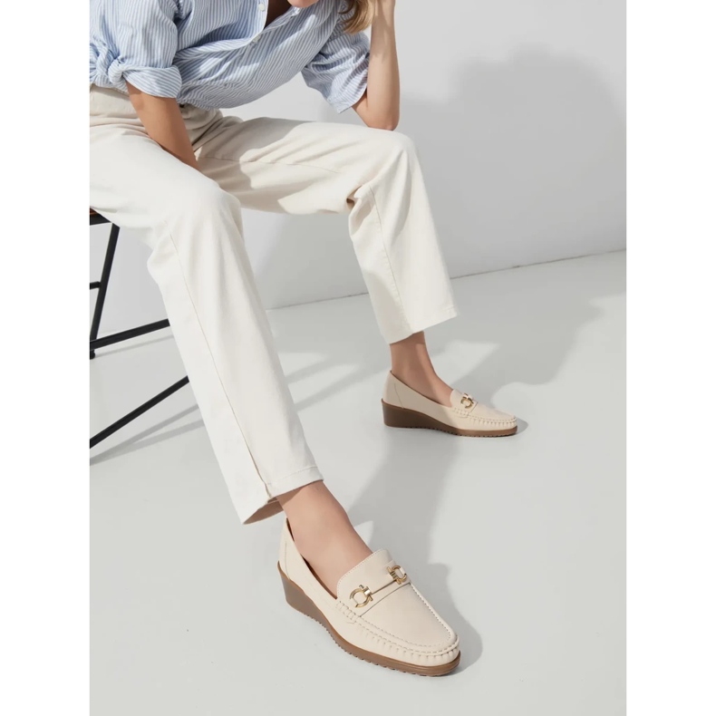 Dámské meruňkové mokasíny Mirena 1