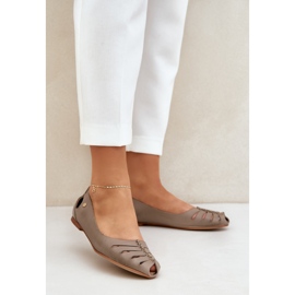 Zazoo 10009 pohodlná kožená dámská balerinas tmavá béžová béžový 2 Zazoo 10009 pohodlná kožená dámská balerinas tmavá béžová béžový 2