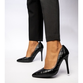 Dámské vysoké podpatky Novara Black černý 2