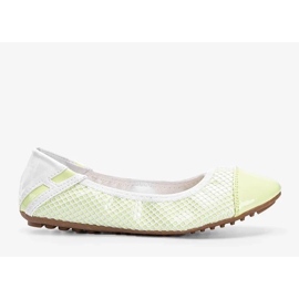 D/GMR Debbieiny zelené pastelové lakované balerínky bílý 1 D/GMR Debbieiny zelené pastelové lakované balerínky bílý 1