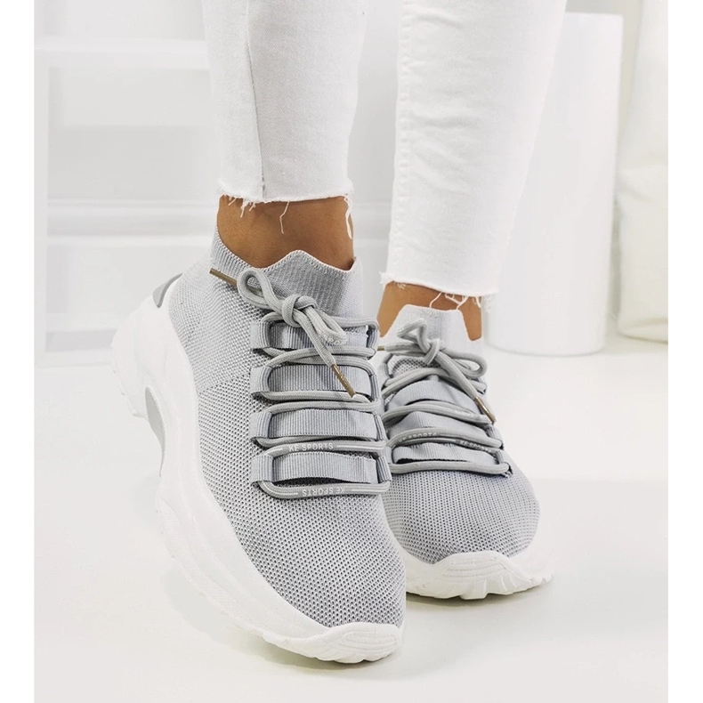 D/GMR Šedé dámské tenisky Barraza šedá 1 D/GMR Šedé dámské tenisky Barraza šedá 1