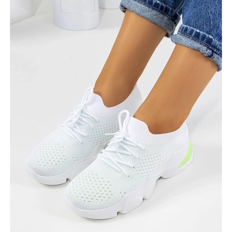 D/GMR Daniela bílo zelené sportovní tenisky bílý 1 D/GMR Daniela bílo zelené sportovní tenisky bílý 1