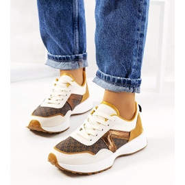 D/GMR Dámské hnědé tenisky Isham béžový 1