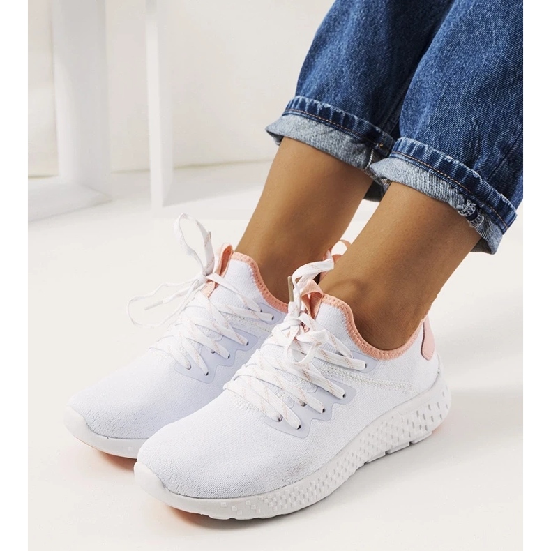 D/GMR Bílé a růžové sportovní boty Lenna bílý 1