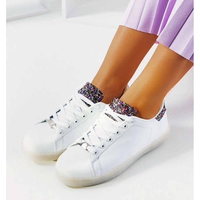 D/GMR Bílé tenisky s LED diodami Alfaro bílý 1