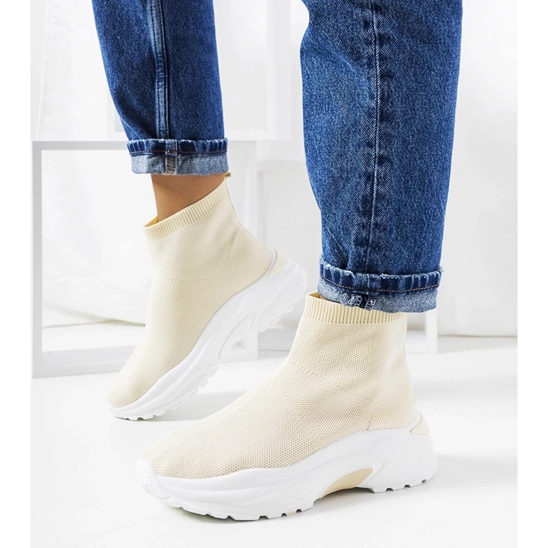 D/GMR Béžové vysoké tenisky Melissa béžový 1