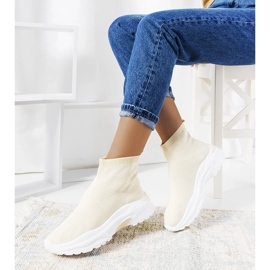 D/GMR Béžové vysoké tenisky Melissa béžový 2