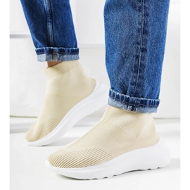 D/GMR Béžové vysoké tenisky od Jennifer béžový 2