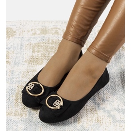 D/GMR Černé baleríny s Ribero sponou černá 2