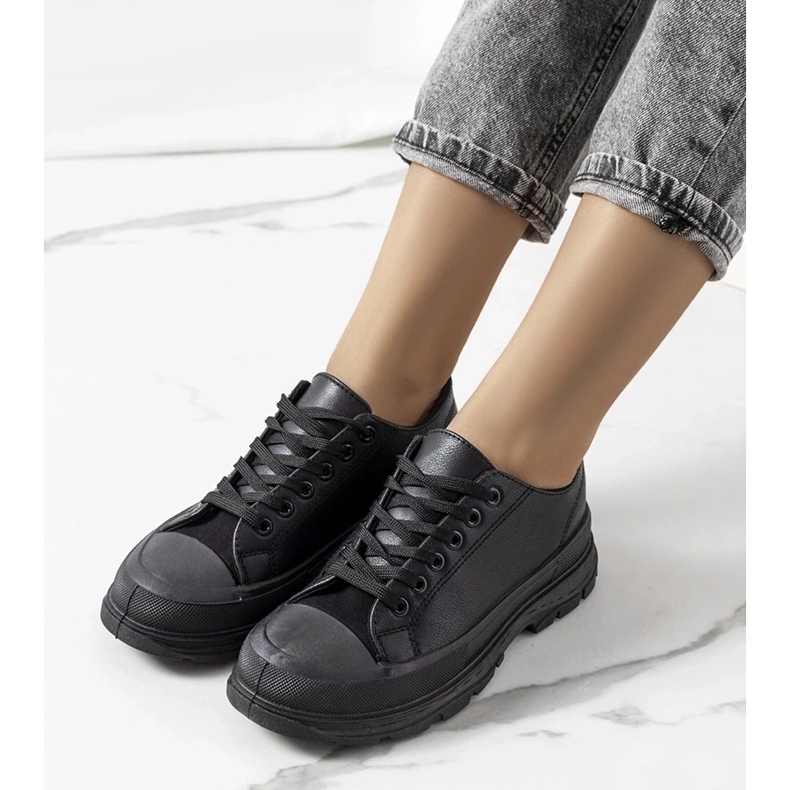 D/GMR Černé tenisky na silné podrážce Nurbik černá 1