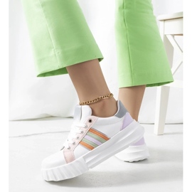 D/GMR Bílé tenisky na platformě Prinsep bílý 1