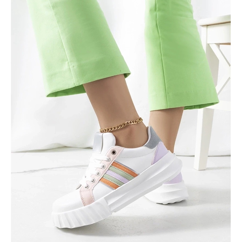 D/GMR Bílé tenisky na platformě Prinsep bílý 1