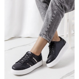 D/GMR Černé tenisky na platformě Goldsmi černý 1