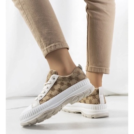 D/GMR Béžové tenisky na platformě Meliko béžový 2