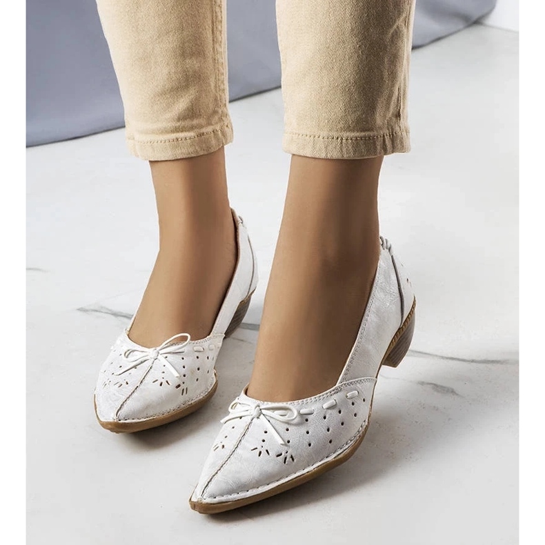 D/GMR Bílé baleríny Glazko bílý 1