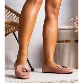 D/GMR Cillian růžové eko-semišové balerínky růžový 2