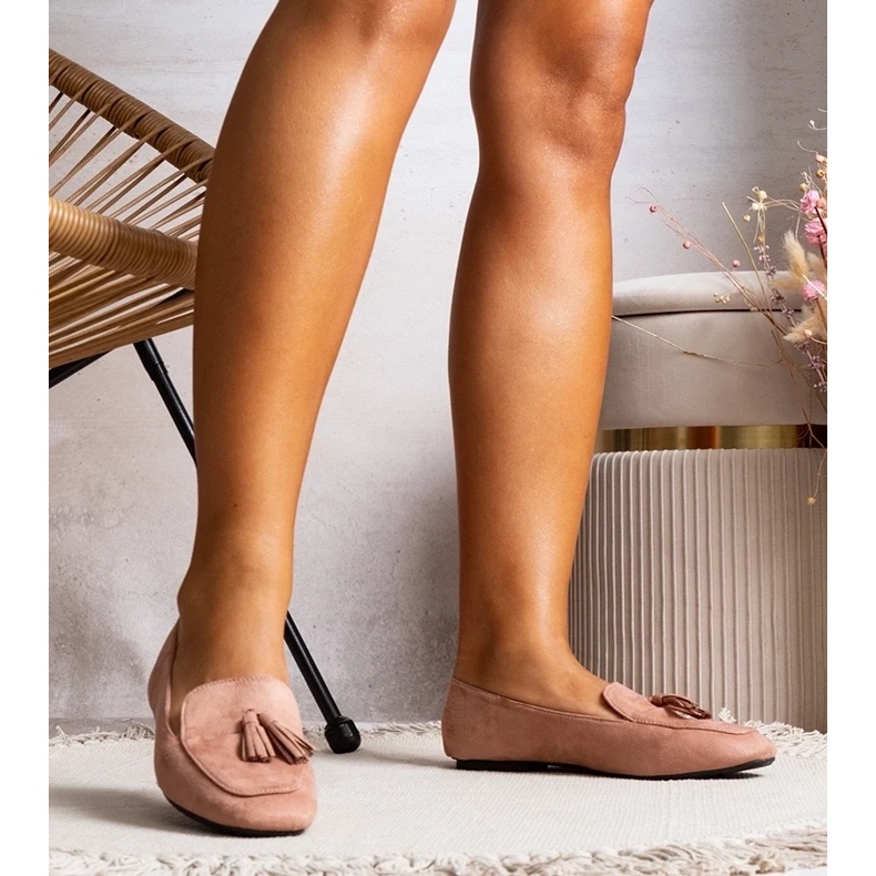 D/GMR Cillian růžové eko-semišové balerínky růžový 2