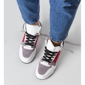 D/GMR Bílé a červené vysoké tenisky od Elizabeth 2