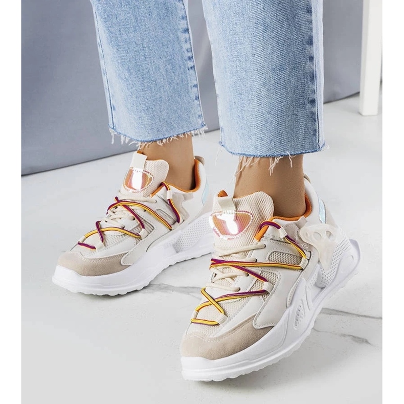 D/GMR Béžové tenisky ze směsové látky od Traci béžový 1