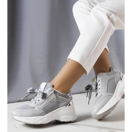 D/GMR Šedé tenisky na klínku od Stacey šedá 2