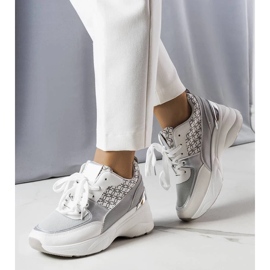 D/GMR Šedé tenisky zdobené monogramem Lora šedá 1