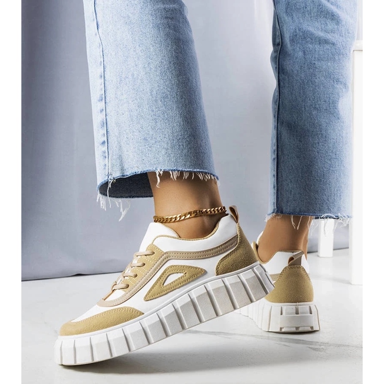 D/GMR Béžové tenisky na platformě od Robyn béžový 2