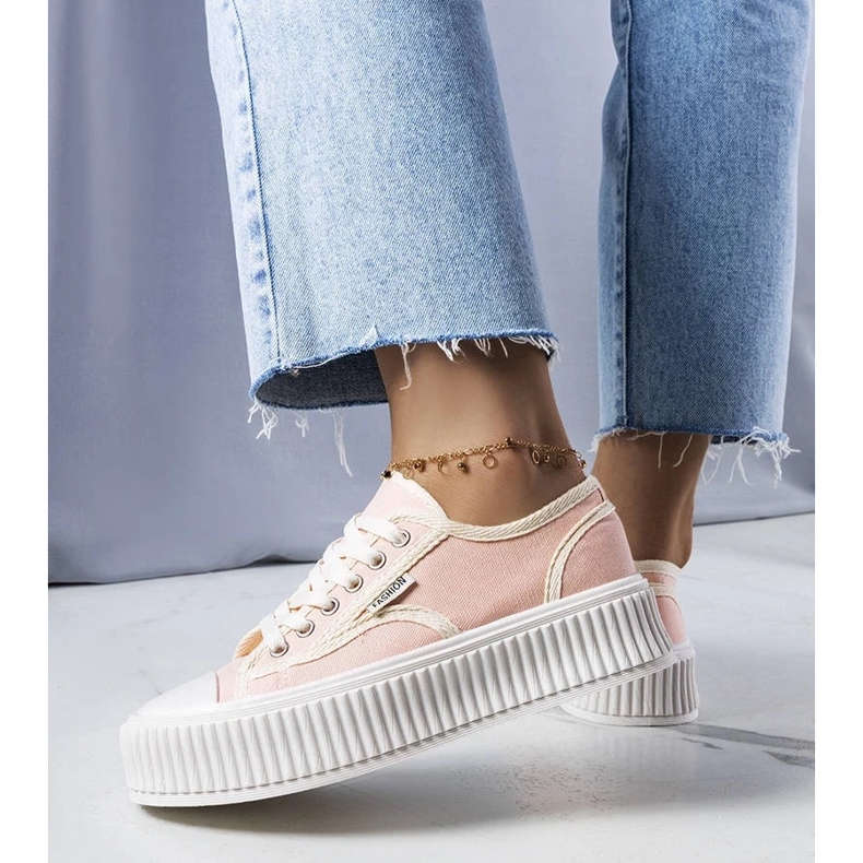 D/GMR Růžové tenisky na platformě Connie růžový 2