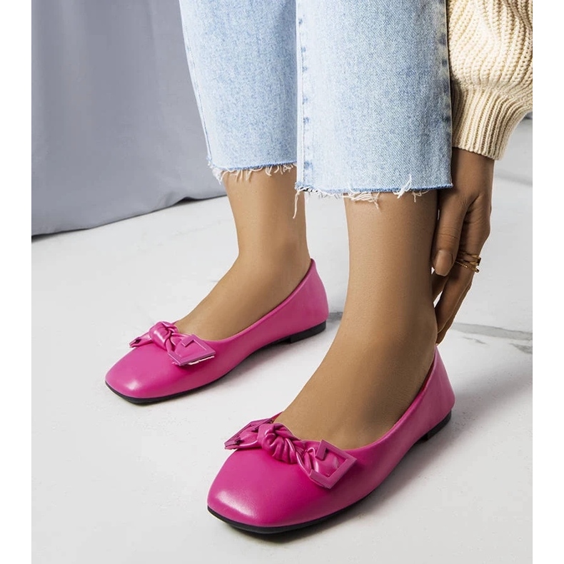 D/GMR Růžové balerínky s mašlí od Tabitha růžový 1