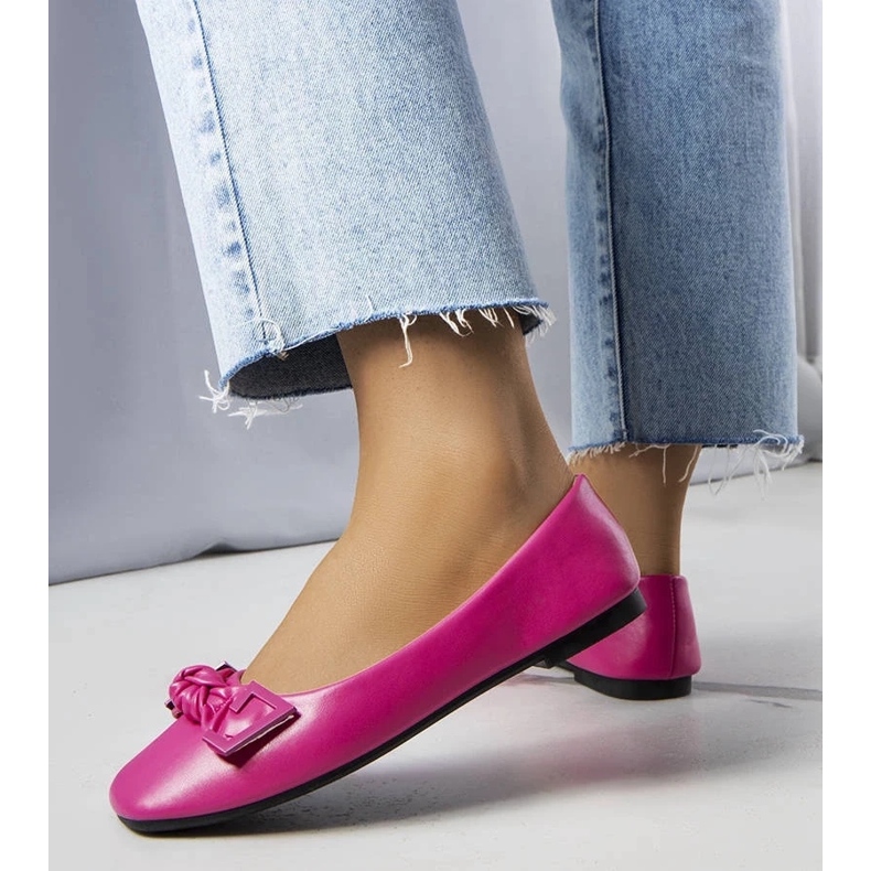 D/GMR Růžové balerínky s mašlí od Tabitha růžový 2