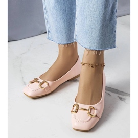 D/GMR Růžové balerínky se zlatým zdobením od Iris růžový 2