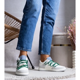 D/GMR Šedé tenisky dámské tenisky se zelenými strunami Arcobaleno šedá 2 D/GMR Šedé tenisky dámské tenisky se zelenými strunami Arcobaleno šedá 2