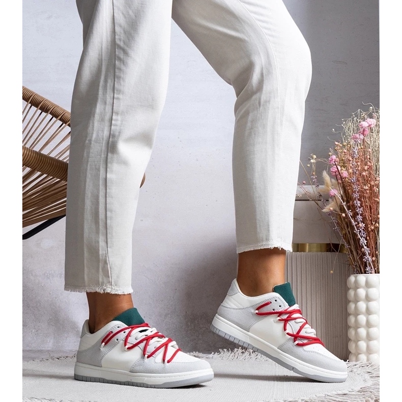 D/GMR Šedé tenisky dámské tenisky s červeným arkobaleno tkaničky šedá 1 D/GMR Šedé tenisky dámské tenisky s červeným arkobaleno tkaničky šedá 1