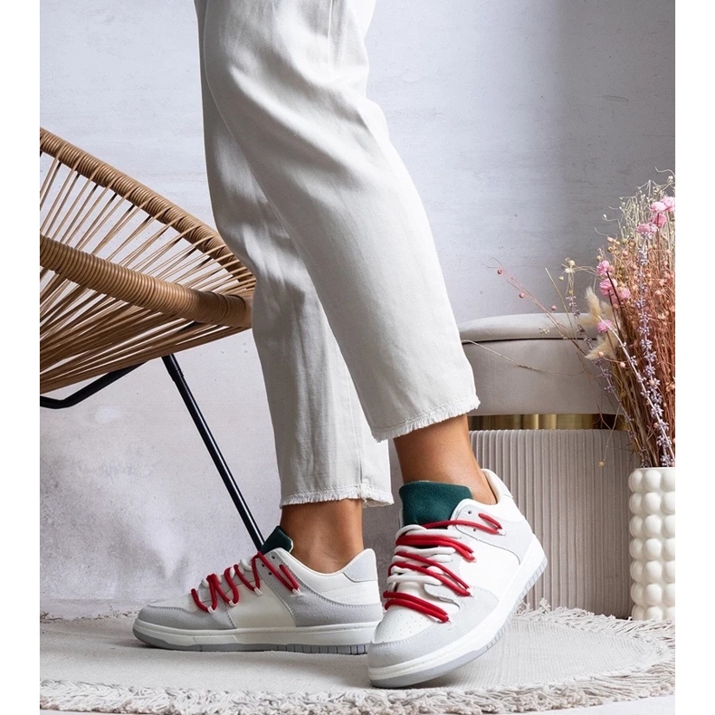 D/GMR Šedé tenisky dámské tenisky s červeným arkobaleno tkaničky šedá 2 D/GMR Šedé tenisky dámské tenisky s červeným arkobaleno tkaničky šedá 2