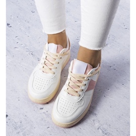 D/GMR Bílé a růžové dámské tenisky od Marcelly bílý 2