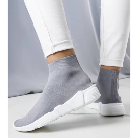 D/GMR Šedé vysoké tenisky od Williama šedá 2