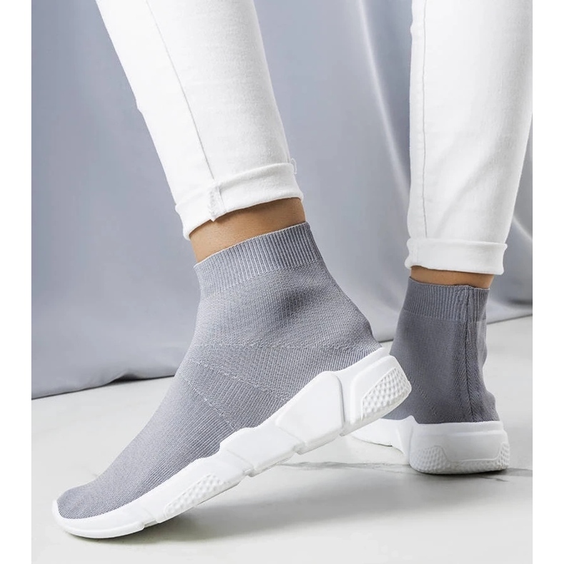 D/GMR Šedé vysoké tenisky od Williama šedá 2