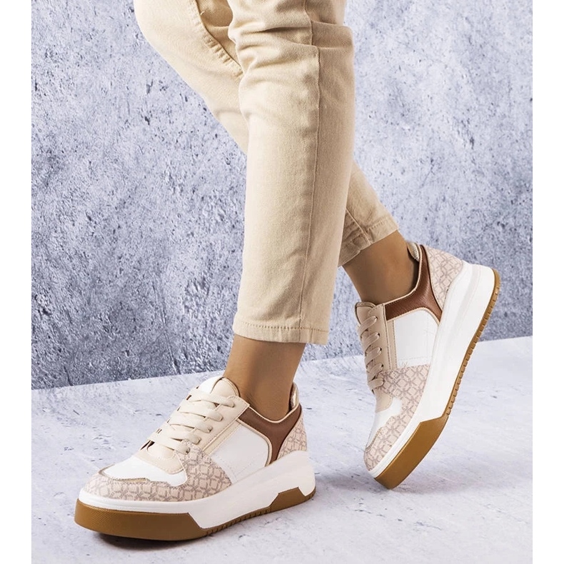 D/GMR Hnědé tenisky zdobené monogramem Grandbois hnědý 1