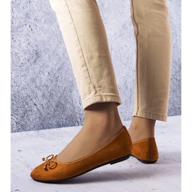 D/GMR Hnědé baleríny s mašlí Chandonnet hnědý 2