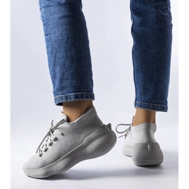 D/GMR Šedé textilní tenisky od Lavallée šedá 2 D/GMR Šedé textilní tenisky od Lavallée šedá 2