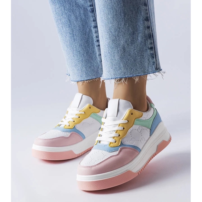 D/GMR Růžové tenisky zdobené embosováním Paré růžový 1