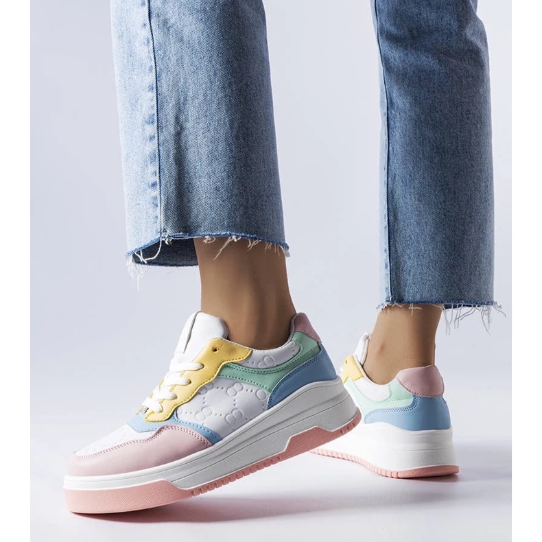 D/GMR Růžové tenisky zdobené embosováním Paré růžový 2