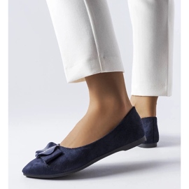 D/GMR Námořnické modré baleríny zdobené kamínky Rémy 2